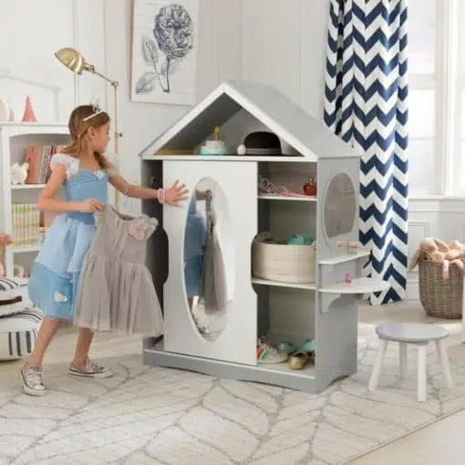 Kidkraft Dress Up Armoire is ideal, whether your little one, is a Princess or Super Hero, providing the perfect solution to storing and organizing their costumes and gear.