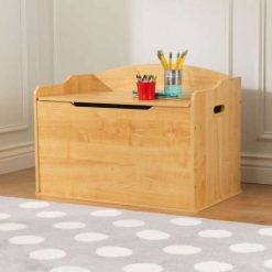 Kidkraft Austin Toy Box in Natural is a very beautiful and larger than most wooden toybox that also doubles as a cool seat for your kids room or playroom.