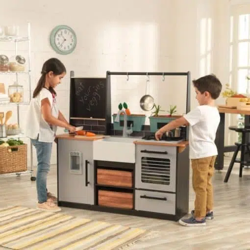 KidKraft Farm to Table is a Play Kitchen with contemporary styling that will inspire and delight kids as they show off their green thumbs