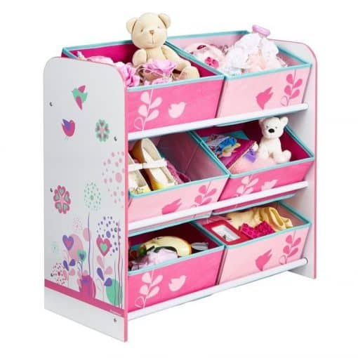 This pretty Girls Storage unit comes with 6 sturdy fabric drawers perfect for storing away her favourite toys and games after a busy day of play.