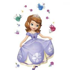 Roommates Sofia the First is a charming giant kids wall decal.