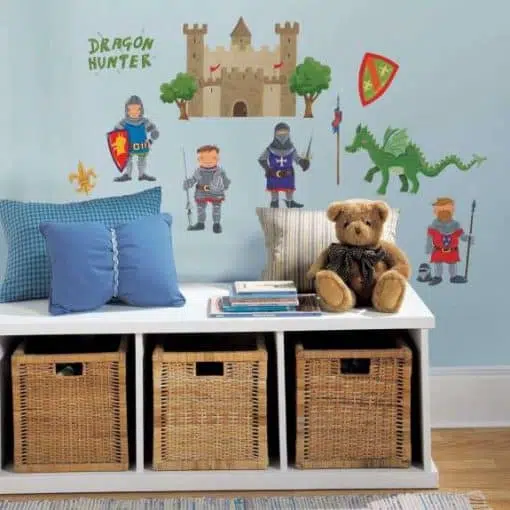 Roommates Dragon Hunter Wall Stickers are repositionable and removable to create your very own custom murals.