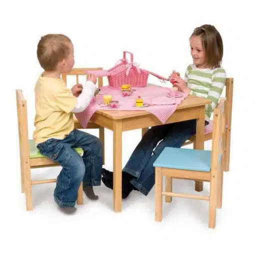 Bigjigs Wooden Table and Chairs are sturdy, robust, durable and,equally well suited to the living room, playroom, or any kids room,