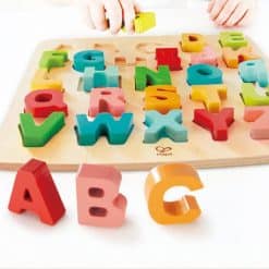 Hape Chunky Alphabet Puzzle - Uppercase is a fun and enjoyable way to begin to learn the Alphabet and Capital Letters.