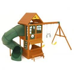 Kidkraft Forest Ridge Wooden Playset is a high quality multi level activity center that would be a wonderful platform for imaginative and creative play in the outdoors.