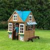 Kidkraft Seaside Cottage Outdoor Wooden Playhouse evokes, summer days by the beach. Kids are whisked away to a seaside destination when they play in this adorable playhouse with a scalloped roof,