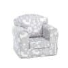 Kids Armchair in Woodland Grey, Loose Cover Kids Chair with its comfortable and stylish design featuring  a delightful woodland theme on a grey background