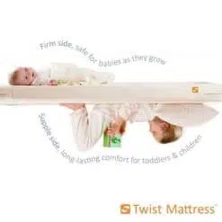 Twist Natural Latex Mattress  - The Dual-Sided Chemical Free, all Natural Mattress That Grows With Your Child. Natural Goodness From The Inside