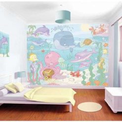 Walltastic Baby Under the Sea Wall Mural enables you to completely transform the nursery space into an enthralling themed environment for your baby to play, rest and learn.