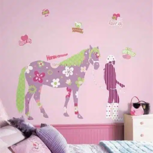 Roommates Crazy Horse Mega Wall Stickers, are huge wall stickers of a horse and rider - just peel and stick