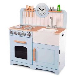 Tidlo Country Play Kitchen in Blue is a wonderful, classically styled, wooden kids kitchen, not only sturdy but beautifully made for years of enjoyable play.