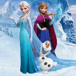 Walltastic Disney Frozen Wall Mural will help to brighten up your childs room with a touch of Disney Magic, featuring  Anna, Elsa and Olaf