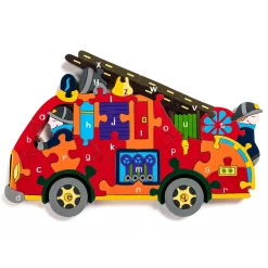 Play and learn with this Alphabet Jigsaw Fire Engine a great and engaging children as they begin to learn the alphabet.