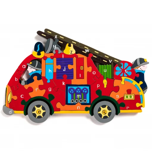 Play and learn with this Alphabet Jigsaw Fire Engine a great and engaging children as they begin to learn the alphabet.