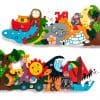 Alphabet Jigsaw Sun & Moon is a colourful, chunky wooden puzzle depicting the Sun and the Moon and is a perfect way for children to learn their ABC's.