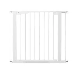 BabyDan Asta Pressure Fit Safety Gate in White, a sleek child safety gate with a slim line handle which is easy to operate with one hand and incorporates a built in safety indicator making it very easy to install.