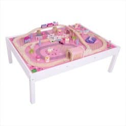 BigJigs Magical Train Set & Table is a raised wooden Play Table and Train Set combination that is sure to delight and inspire young minds