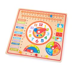 Bigjigs Calendar, Clock, Days & Months Board is packed with fun features and learning opportunities. Learn how to tell the time with the big clock and learn how to tell the different months and days of the week.