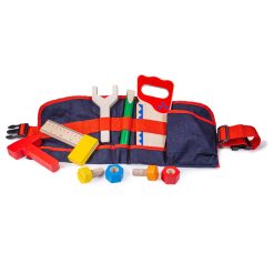 Bigjigs Carpenters Belt consists of safe wooden items that will allow youngsters to discover the joys of fixing and creating things.