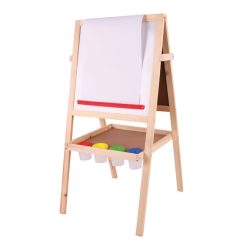 Bigjigs Junior Easel will get your budding artists to nurture their creativity, featuring a dry wipe magnetic whiteboard and a traditional blackboard