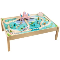 This Bigjigs Mermaid Train Set With Table is a raised wooden Play Table and Train Set combination that is sure to delight and inspire young minds in equal measure.