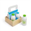 Bigjigs Milkman Delivery is a wooden 5 piece play set featuring a crate with re-usable milk bottles and will help youngsters to learn all about milk, where it comes from and why it is good for us.