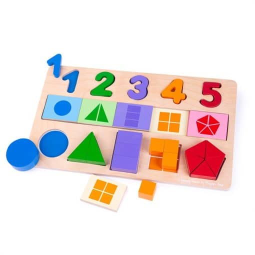 Bigjigs My First Fractions Puzzle is perfect for introducing basic numeracy and fractions to your little one through play.