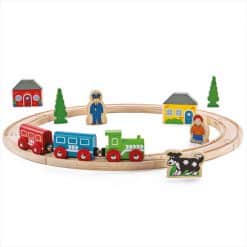 Bigjigs My First Train Set is a 20 piece wooden Train Set that will open young minds to an endless world of adventure.