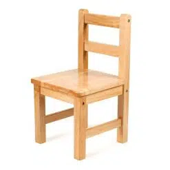Bigjigs Natural Wooden Chair is a sturdy and robust kids chair made entirely from solid wood well suited to any children's bedroom, playroom.