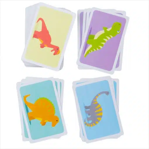 Bigjigs Snap Dinosaur Card Game wil test your memory and observation skills! Take it in turns to put down a card, keeping an eye out for any pairs that turn up