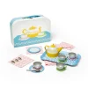Bigjigs Toys Tin Tea Set has everything your little ones will need for a pretend play afternoon tea for four. Included are, cute tin teacups and saucers, a teapot with a removable lid, side plates, teaspoons, a tablecloth and tea tray.