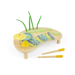 This Bigjigs Toys Jungle Music Bench is a marvellous music toy featuring a range of built-in instruments, including a musical wooden alligator