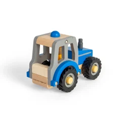 Bigjigs Toys Mini Blue Tractor 2