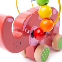 Bigjigs Toys Push Along Elephant Bead Frame 1 1