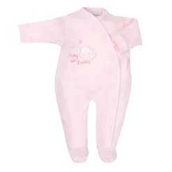 This Dandelion Baby Bear Dreams Cotton Sleepsuit comes in a soft pink and features a cute sleepy bear appliqué - size Newborn