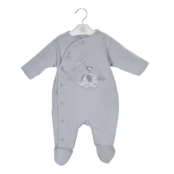 his Dandelion Elephant & Bird Cotton Sleepsuit, is crafted from 100% premium cotton, which is, breathable, and gentle on your baby’s delicate skin