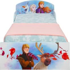 Disney Frozen Toddler Bed, a fun way to take the exciting step from cot to toddler bed, this beautiful kids bed featuring all the main Frozen characters