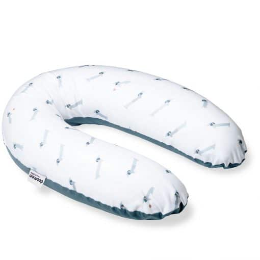 Doomoo Maternity and Nursing support pillow in Giraffe Blue Design