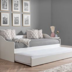 Elba Daybed in Surf White is an elegant kids bed that comes complete with a pull out Underbed which can be used as a guest bed or underbed storage.