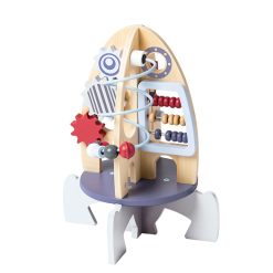 EverEarth Rocket Activity Centre is perfect for any little space adventurer. This wooden centre comes with four interactive and engaging sections, full of different moving parts. Improve fine motor skills with the bead run and spinning cogs, or learn numbers with the abacus.