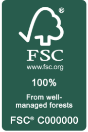 All materials used come from responsibly managed, FSC-certified forests. Products with the FSC 100% label contribute most directly to our mission to ensure thriving forests for all, forever.