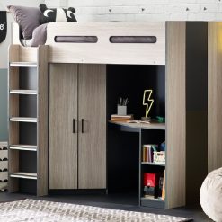 Hercules Highsleeper is the ultimate bed for your child or teenager, featuring a contemporary anthracite and woodgrain finish