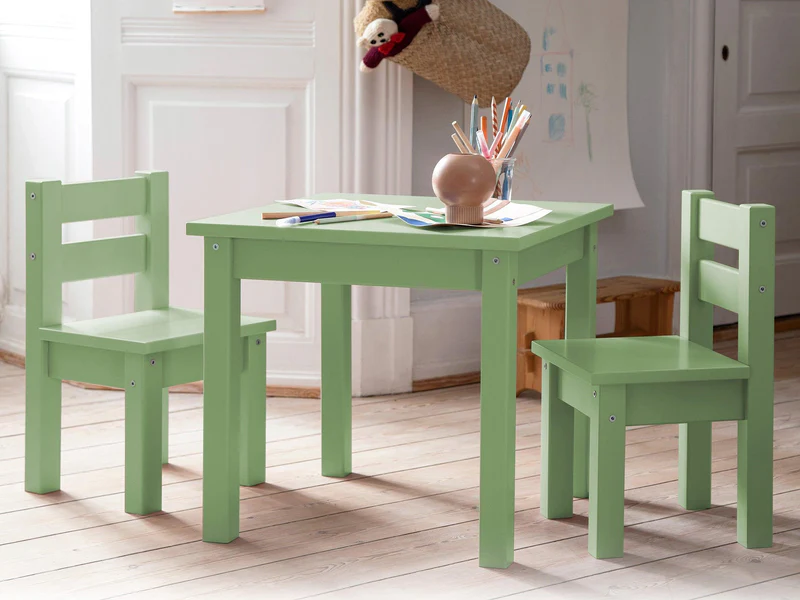 Hoppekids Table 2 Chairs set Green