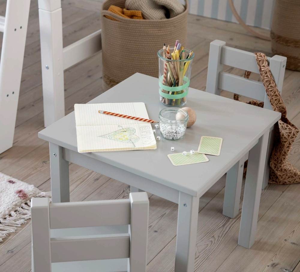 Childrens grey table and chair set online