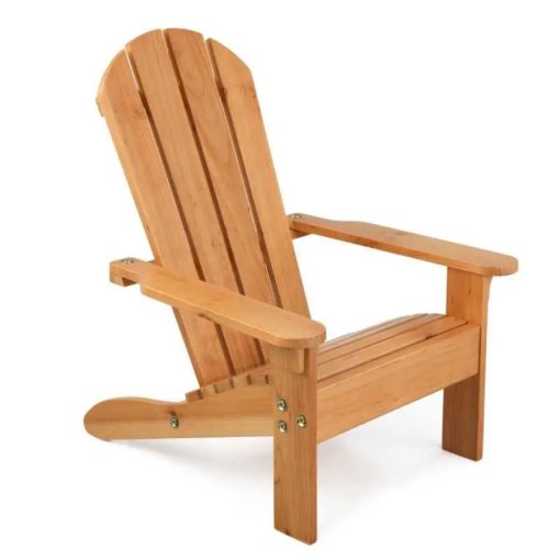 KidKraft Adirondack Chair a sturdy all-wood construction and kid-sized silhouette making it a popular item for those who love to relax outside.