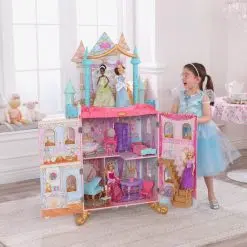 KidKraft Disney Princess Dance & Dream Dollhouse comes complete with 20 regal furniture pieces and plays 3 songs, over 1.3 meters tall