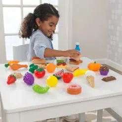 Kidkraft 30 Piece Play Food Set would be ideal for any junior foodies or little chefs and a great accompaniment to any of our wooden play kitchens.