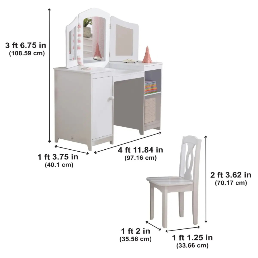 Kidkraft vanity cheap table and stool