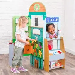 Kidkraft Lets Pretend Grocery Store, features a unique foldout design with six sides to maximize play with limited space - role playing at the grocery store has never been this immersive or so much fun.