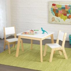 Kidkraft Modern Table & Chair Set is a contemporary wooden Kids Furniture Set with a sleek and stylish looks, perfect for working on art projects, finishing up homework, playing with toys or even enjoying a delicious snack